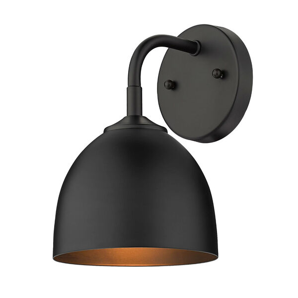 Zoey Matte Black One-Light Wall Sconce, image 1